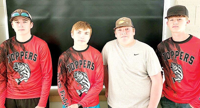 Pictured above, from the left are members of the Hillsboro Bass Fishing team representing the school in the state tournament. From the left are Rhys Riggs, Abe Putnam, Kaleb White and Wyatt Noyes.