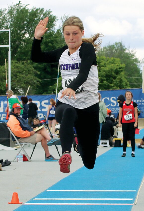 Litchfield junior Izabella Fenton continues to do better at state each time as she posted her best state finishes yet, a 19th in the triple jump and a 20th in the long jump during the preliminary rounds on Thursday, May 22, in Charleston.
