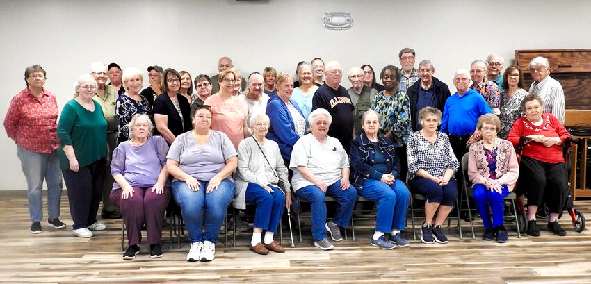 Members present at the recent AFSCME subchapter meeting are pictured above. From the left in front are Judy VanHooser, Annette VanHooser, Lula Thompson, Marsha White, Barb Duncan, Connie Virden, Carla Roland and Betty Stephens. In middle are Susan Gulick, Nancy Wagner, Kelley Dodson, Teresa Weger, Rhonda Smith, Paula Tuttle, Adele Manks, Debbie Daniels, Eric Kenney, Richard Sleboda, Marian Pierson, Tom Roland, Rick Reed, Gwen Diehl-Reed, Linda Curtin and David Spinner. In the back are Donna Cloyd, John Churan, Rick Schultz, Alan Weger, Jennifer May, Roger Gulick, Maryrose Hagenbach, Robin Kirchoff, Mitch Kirchoff, Maria Britton-Sipe, Susan Creek, John Bucari and Dick Breckenridge. Not pictured but present were Becky Spinner and Joyce Shelton.