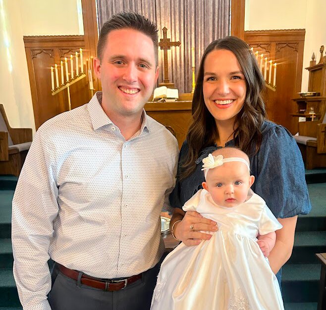 Shayla (Grosenheider) Kaeb, pictured above with her husband, Philip and her daughter, Nora, has been named the honorary chairman for this year&rsquo;s MCCA Birthday Party and Celebration of Life on June 21.