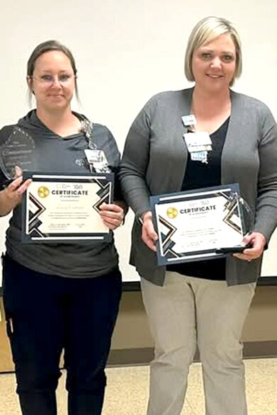 Pictured above are Competence Award winner Lacey Cyprian and Respect Award winner Deanna Ellis.