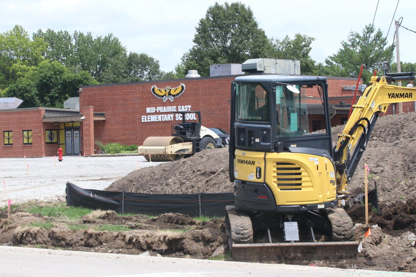 Work in progress at Mid-Prairie East Elementary School.