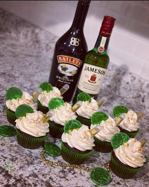 St. Patrick's Day cupcakes crafted by Nicole.