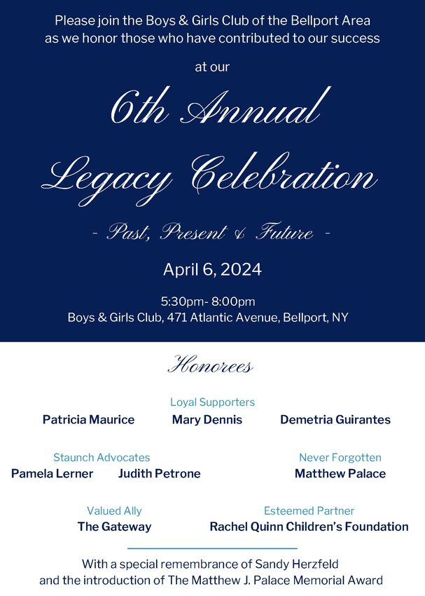 Boys & Girls Club to hold Legacy Celebration | The Suffolk County News