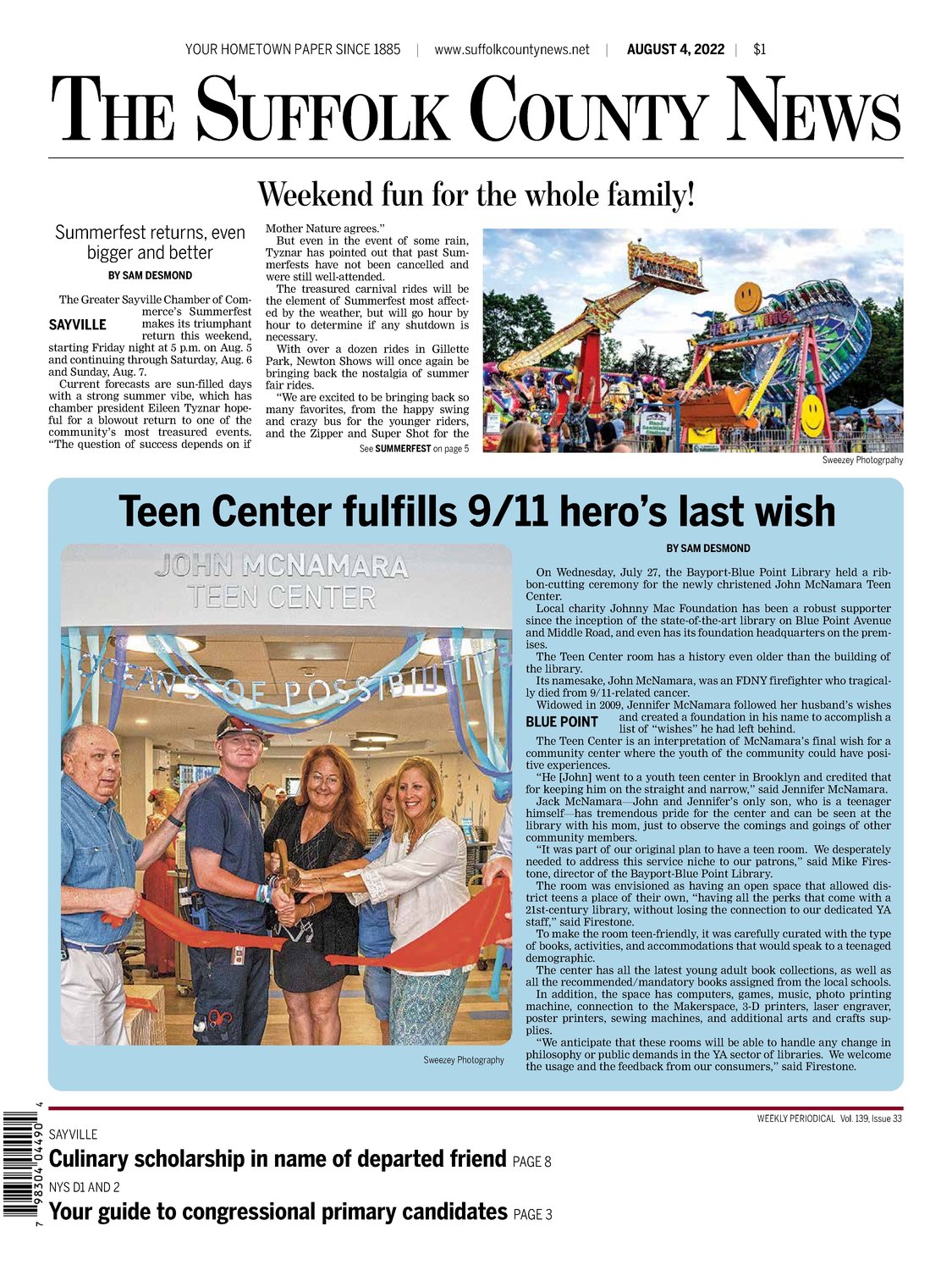 The Suffolk County News - August 4, 2022 | The Islip Bulletin