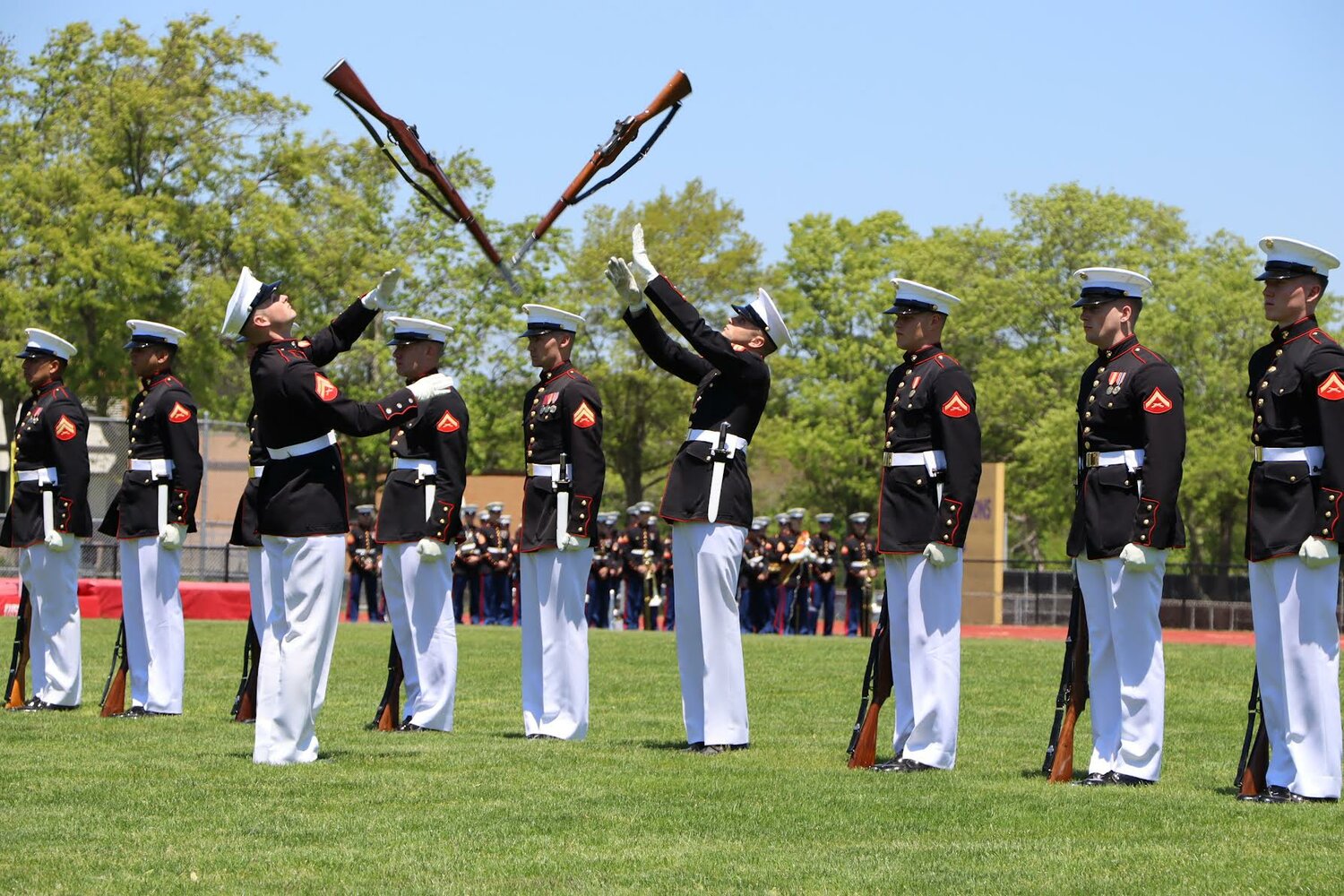 USMC aircrafts land at Sayville High School | The Suffolk County News