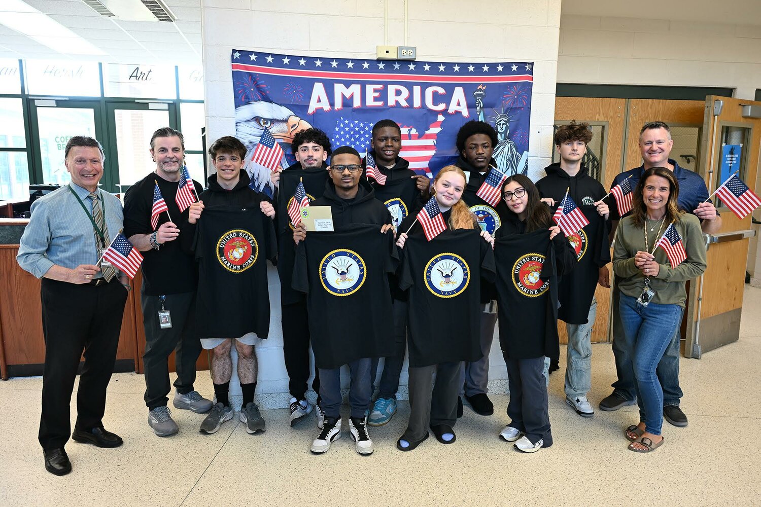 William Floyd teachers celebrate students entering military service