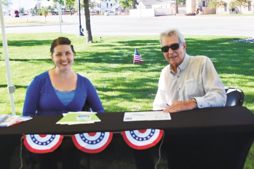 Janelle Fox and Dave Smith are excited to sell tickets to the 4th annual Hugo Wine Walk.