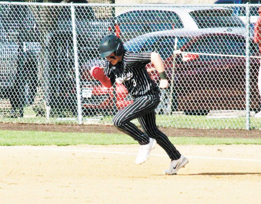 Jayden Martinez gets a single against Stratton