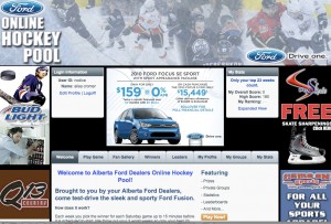 The home page of NewCap radio's Ford Hockey Pool contains simple instructions.