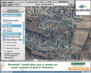 A less expensive option is ZoomRadar. See the weather on your cul de sac!