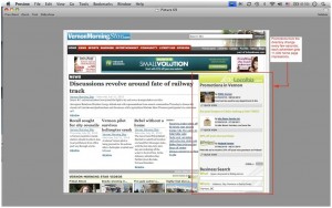 The importance of the home page widget: BClocalbiz.com promotes featured listings (click to enlarge)