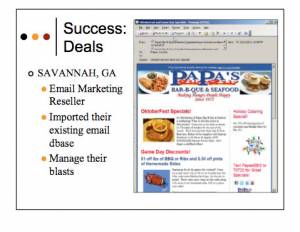 Poppas Barbecue did not just sign up for a deal - they also wanted the media company to handle their email marketing as a service. Here's one of their new newsletters, sent for them by the Savannah Morning News digital team.