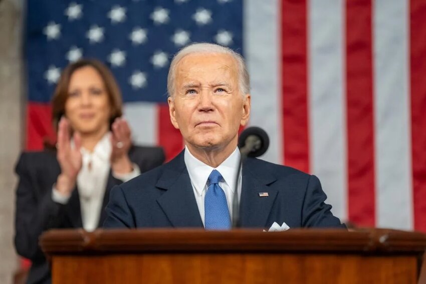 President Joe Biden delivers his State of the Union address to a joint session of Congress in the House Chamber at the U.S. Capitol, Thursday, March 7, 2024, in Washington, D.C.