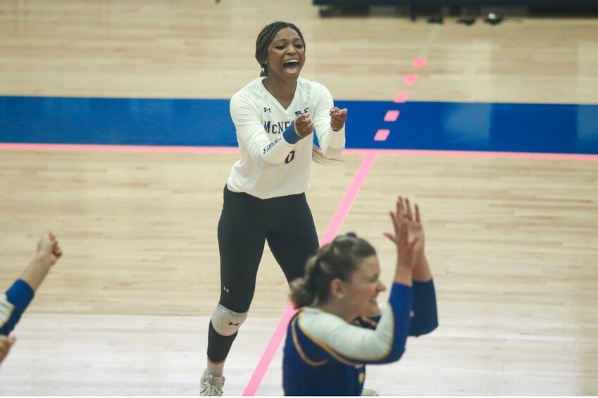 Bailey Tillman, a volleyball player at McNeese State, has worked out name, image and likeness deals on her own, including with a cookie company in Lake Charles.