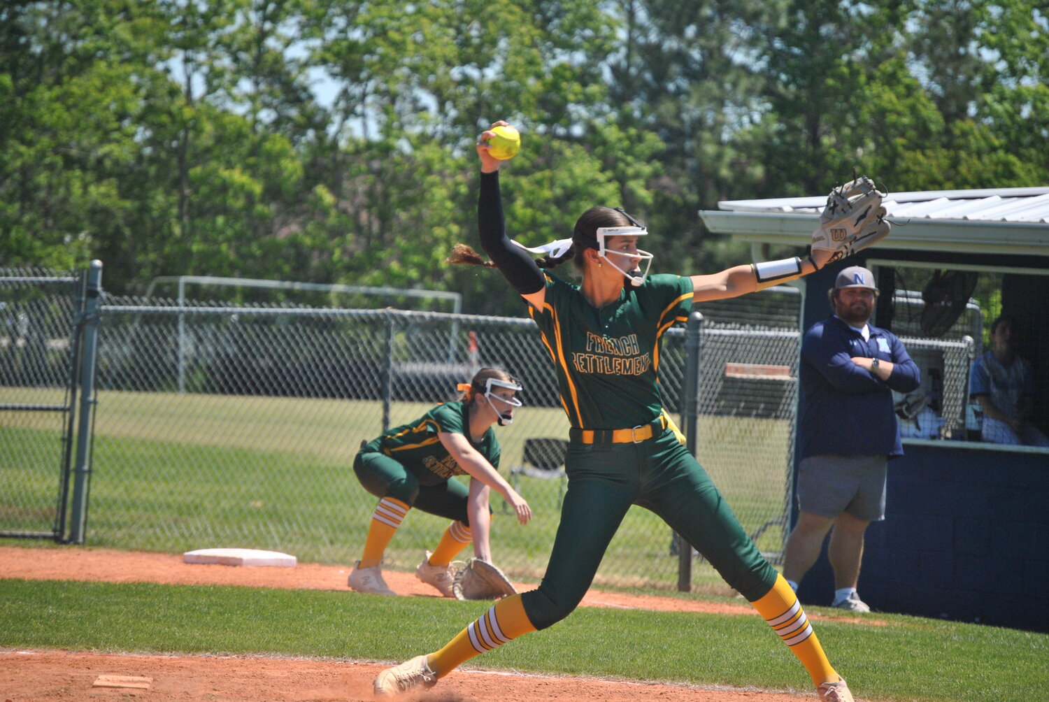 French Settlement's Malloy Miles throws a pitch in a game this season. She is the District 8-3A MVP.