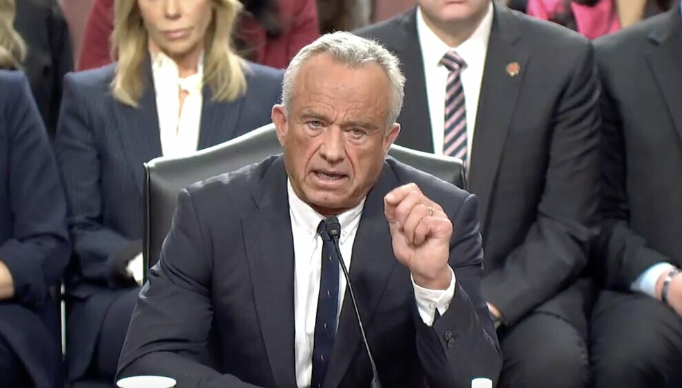 Robert F. Kennedy Jr. speaks at his Senate confirmation hearing Jan. 29, 2025.