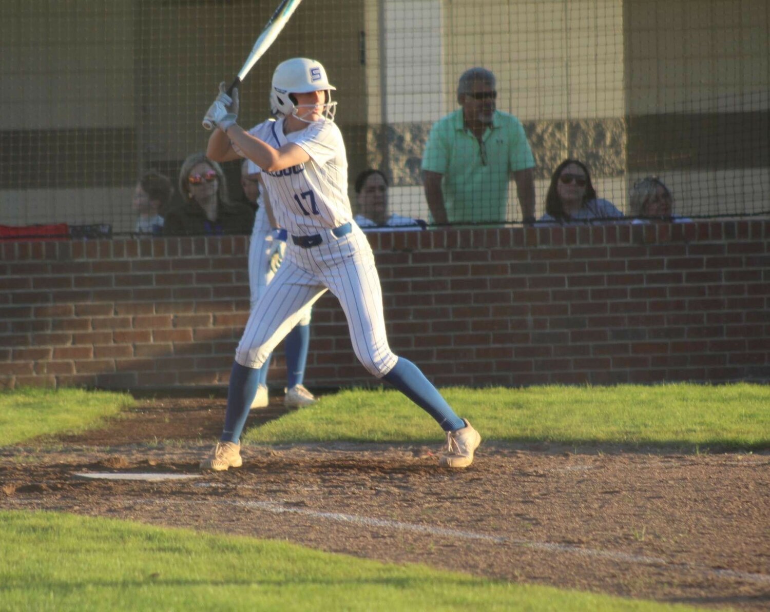 District 7-3A MVP Halie WIlliams waits for a pitch in a game this season.