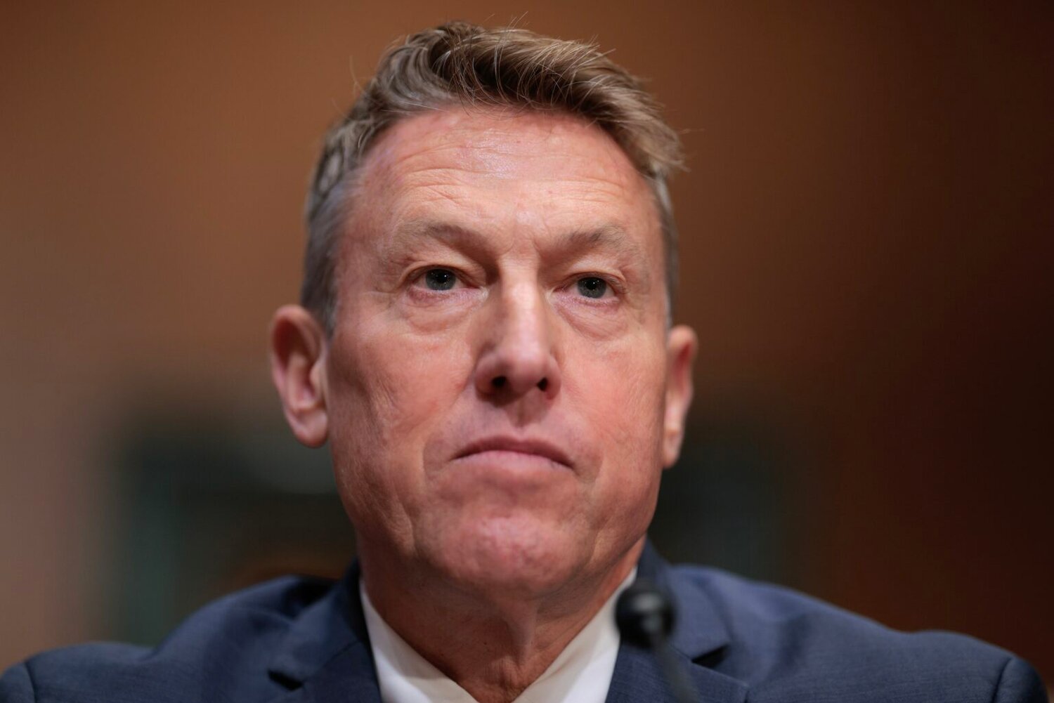 Rodney Scott, President Donald Trump’s nominee to be chief of U.S. Customs and Border Protection, prepares to testify during his confirmation hearing before the Senate Finance Committee in the Dirksen Senate Office Building on Capitol Hill April 30, 2025 in Washington, D.C.