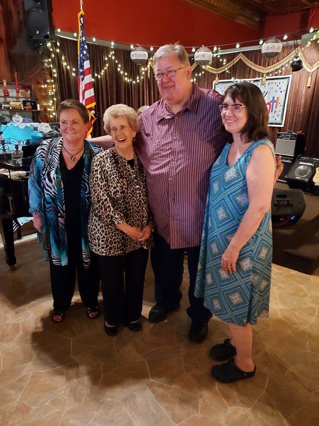Craig with his three accompanists that have assisted thru the years. Marcia Pitzenburger, Nancy Matti and Nadine Langworthy