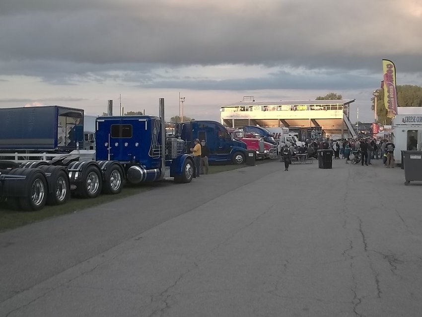 The Dodge County fairgrounds swelled with over 400 big rigs