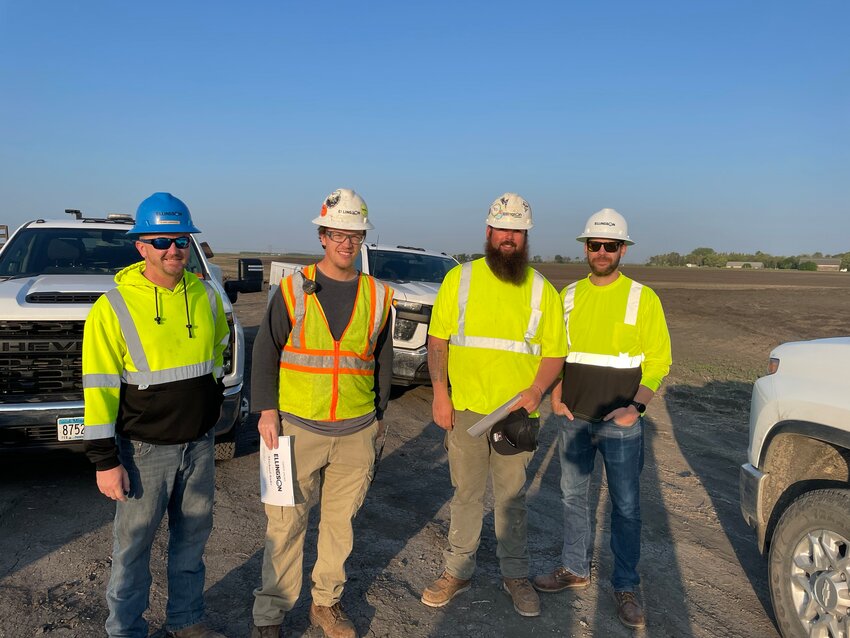 Pictured left to right: Blake Lawrence, Environmental Health &amp; Safety Manager; Michael Suhr, Laborer; Nick Diffendorfer, Foreman; Jason Gillard, Vice President of Operations
