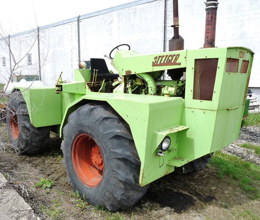 One of the early lime-green Steiger tractors built in the 60's.