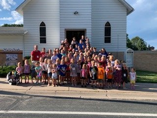 St. Peter's Church hosted Vacation Bible School for ages 3 thru adult from July 11-15.  Average daily attendance was 105.  The group shared songs they learned during the week at the worship service on Sunday, July 17th.