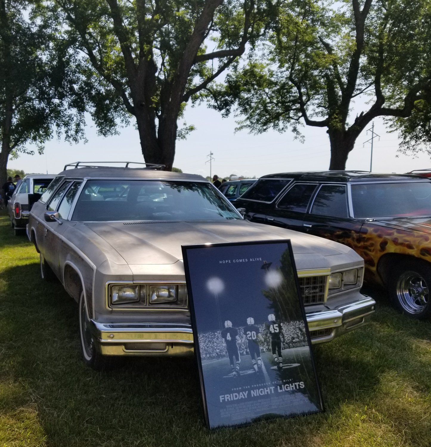 This car show favorite owned by Mike Bathke of Waseca was used in the movie and television series "Friday Night Lights".  It is one of several Clamshell wagons he owns and had on display during Clam-Fest at the Hilbert Strusz farm near Goodhue on July 30th and 31st.