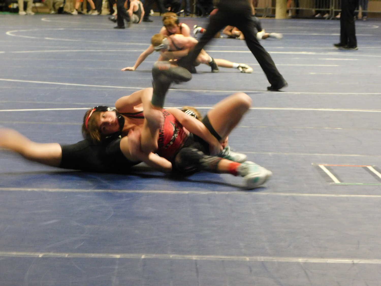 Adam Parrish of CF/R in a scramble at the Section 1 AA tournament