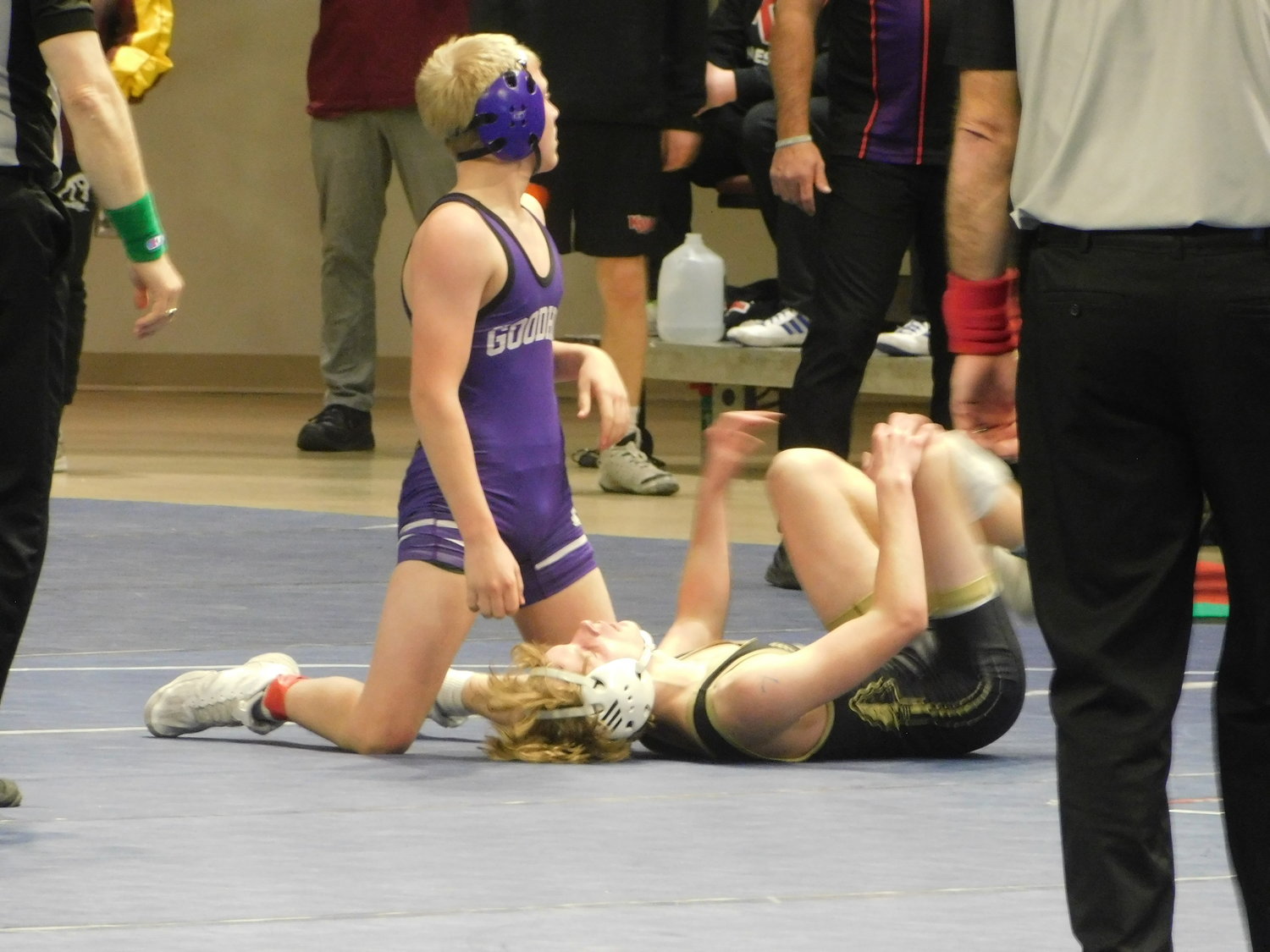Lucas Erickson of Goodhue gets a pin! 4th place at Sections 1 A