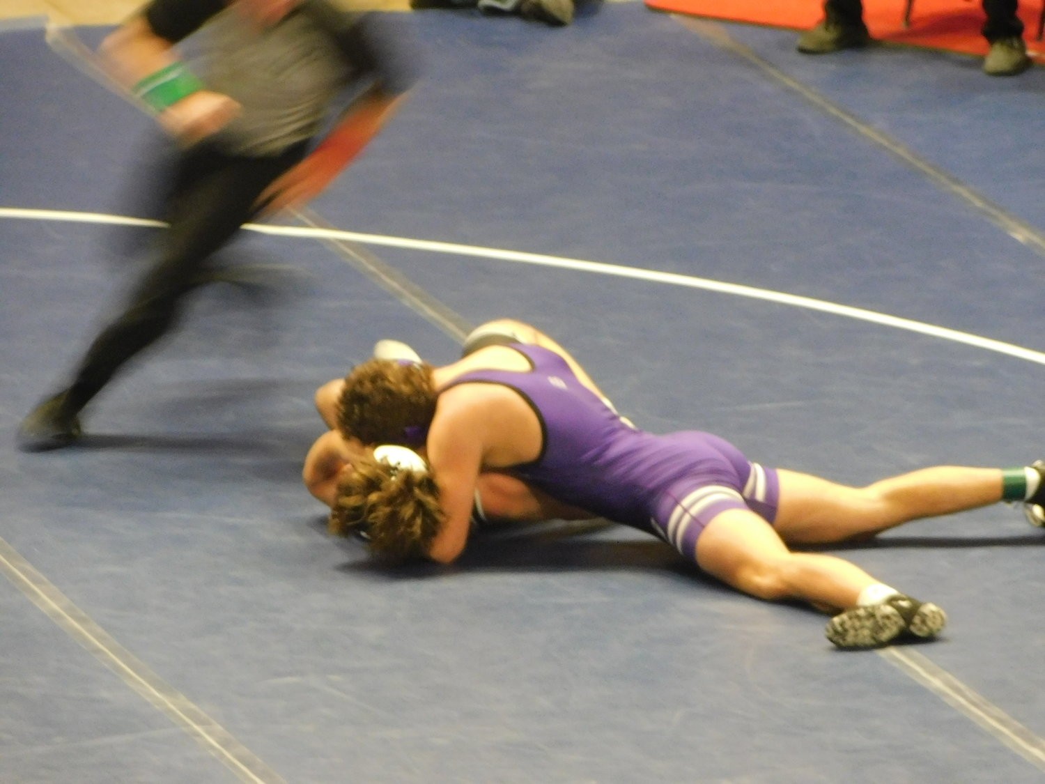 Kaleb Kurti with the pin! Goodhue 220 LBS 4th Place at Sections1 A