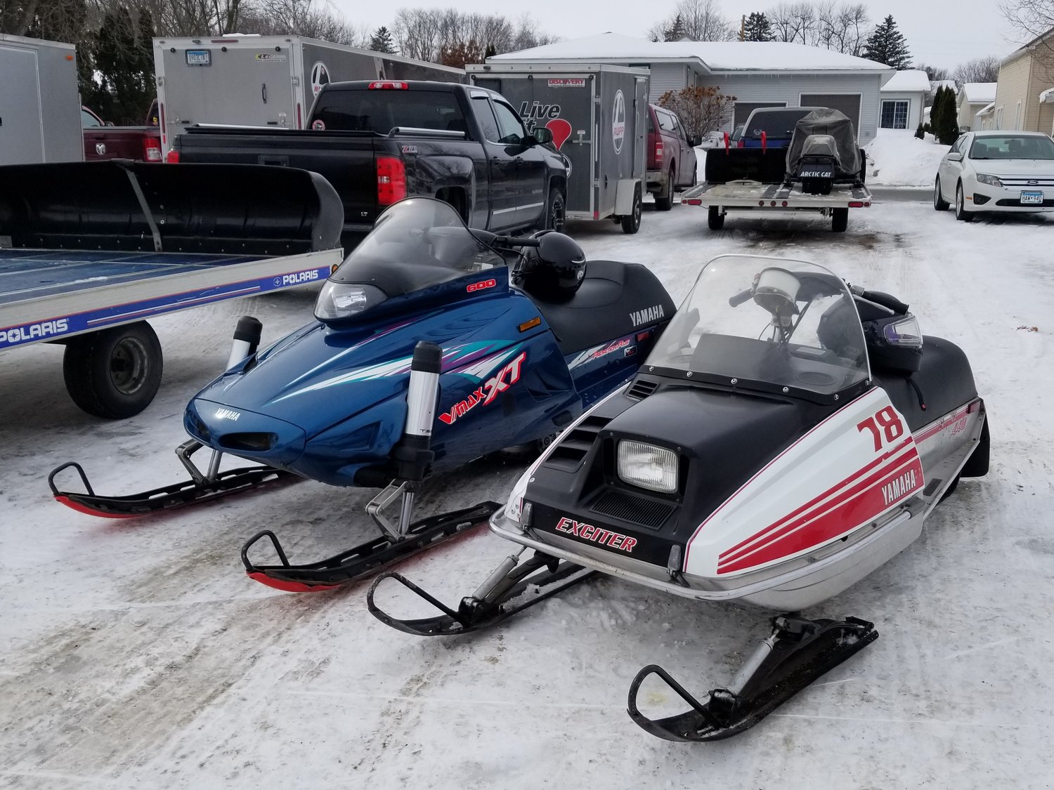 Dan and Denise Reardon made the trip to Goodhue from Delano, MN to ride these Yamaha sleds on the trails to Bellechester.  This was the first time they participated in the ride and the first time they had ever been to Goodhue and Bellechester.