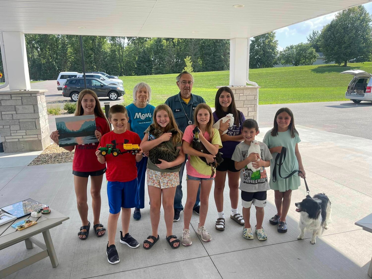Following the Goodhue County fair, 4-H kids created a petting zoo and shared their other projects with the Goodhue Living residents.
