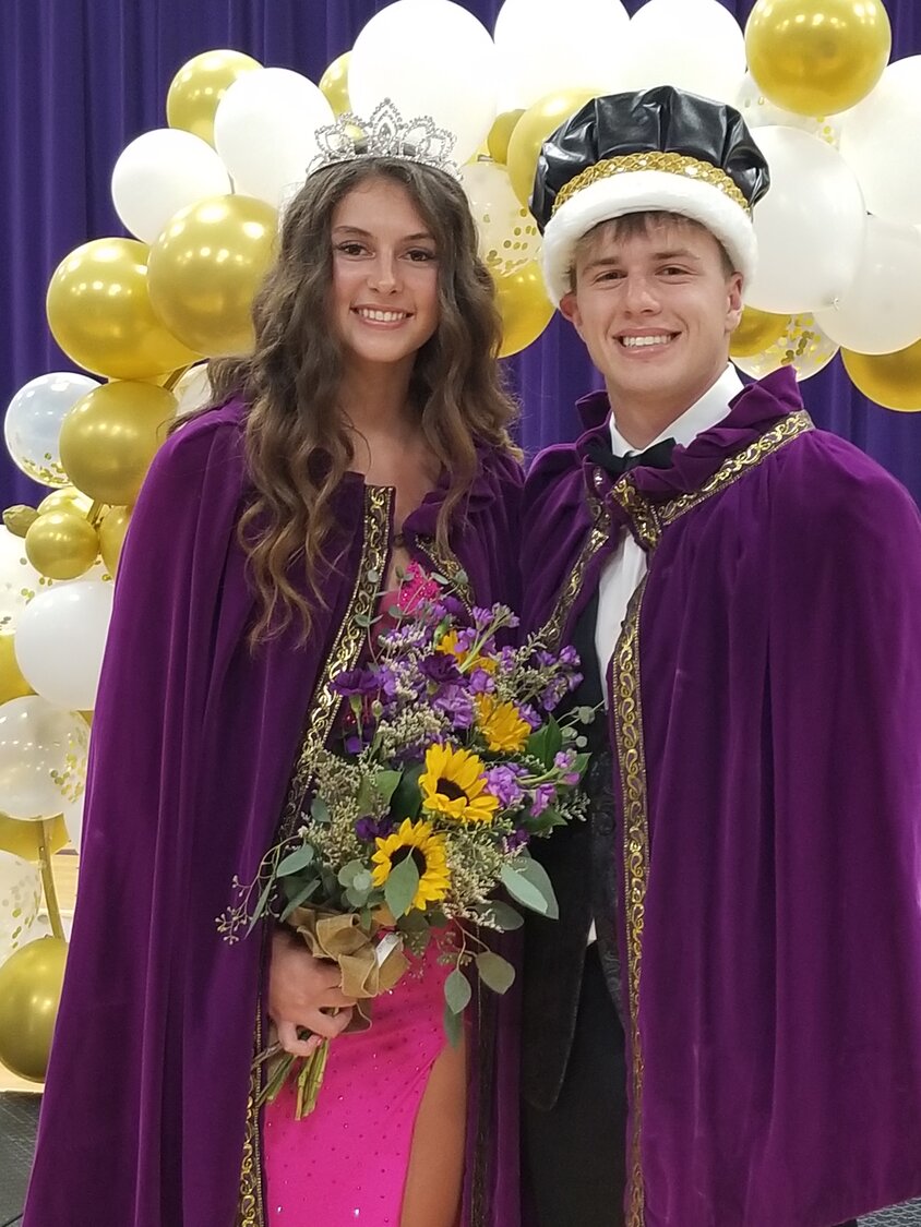 Ellie Peterson and Gavin Schafer were crowned Homecoming Queen and King kicking off the September 25-29th week festivities.