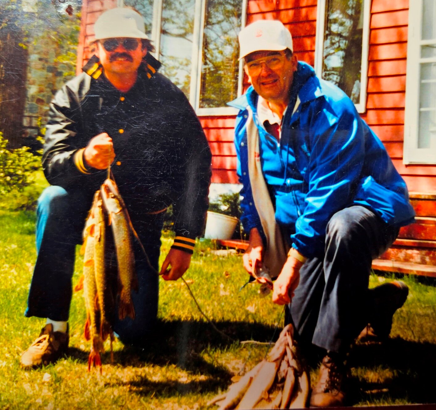 Emery and his guide after a day of fishing on Detroit Lake at the 1988 Governor's Fishing Opener.