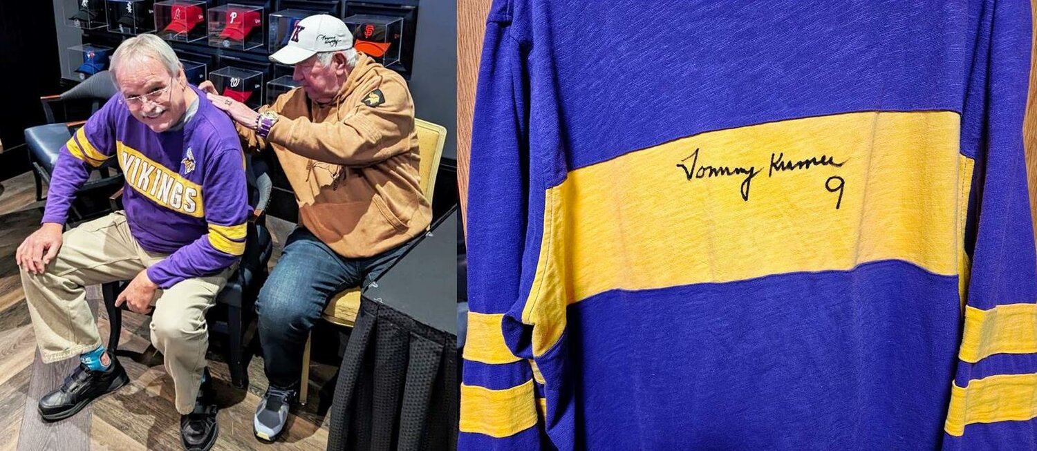Tommy autographed Emery's shirt while at the Treasure Island Casino in Las Vegas
