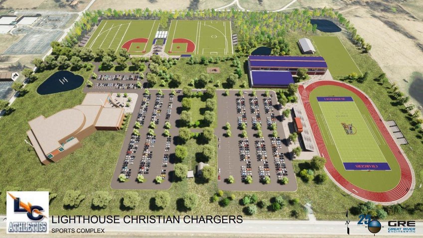 Conceptualized image of the sports complex to be located off of highway 60 and 205.