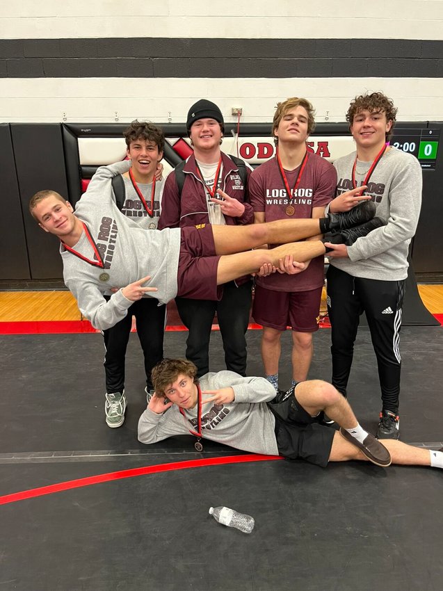 Six of the Logan-Rogersville wrestlers earned medals in their respective weight classes during Saturday's&nbsp; Odessa Tournament.   Contributed Photo by Wildcat Wrestling.