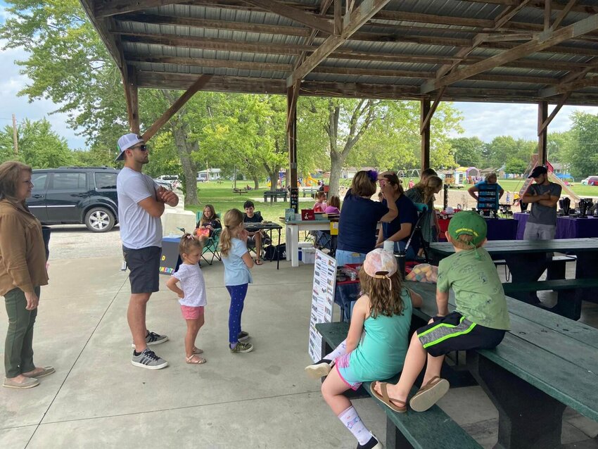 Residents of Rogersville enjoying Market in the Park&rsquo;s Back to School bash 2022.   Contributed Photo by Bailey Tennis