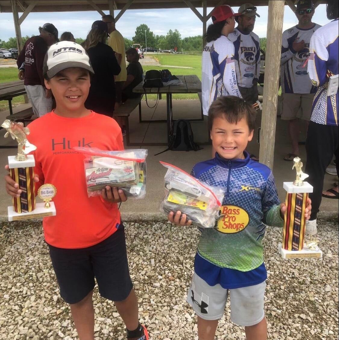 Princeton (left) and Peyton (right) Jordan took first place at the Missouri B.A.S.S Nation Bass Fishing State Championship at Truman Lake on June 26. 
