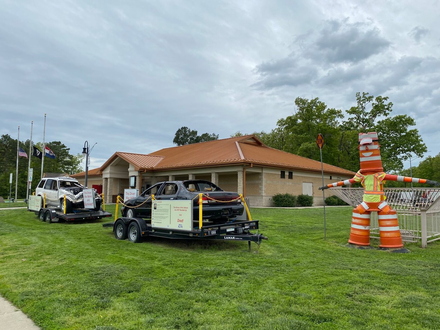 The Missouri Route 66 Welcome Center is located off I-44 traveling from Conway to Marshfield and currently features a display about the importance of buckling up from MoDOT. Ellison has worked at the rest area since 2019.