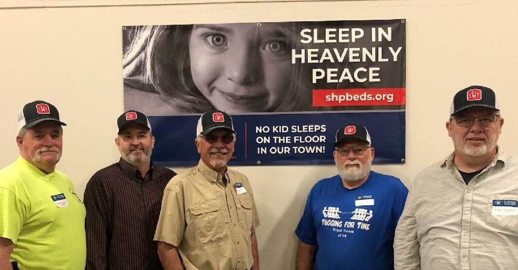 Webster County Sleep in Heavenly Peace is made up of core team (left to right) Tom Donovan, Alan Balmer, Terry Arndt, Carl Gore and Robert Williams.