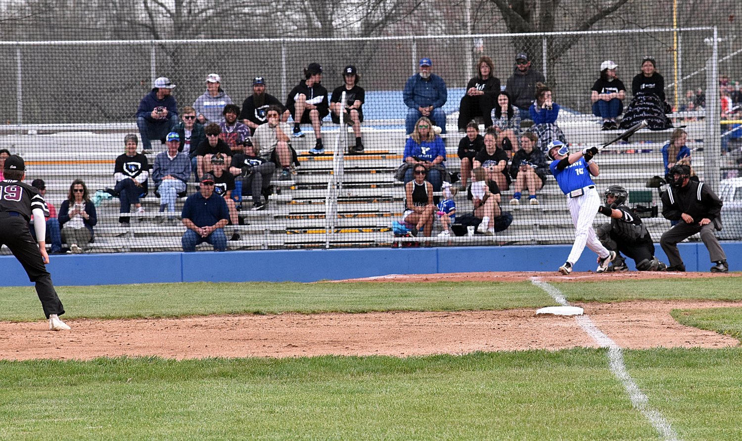 Marshfield junior Jackson Rovig was the first hitter to reach base Tuesday night, as he roped a single down the left-field line with one out in the first inning. Along with senior Sheldon Espy and freshman Henry Berkstresser, Rovig was cited by Blue Jay coach William Pate as one of the bright spots in the Jays' somewhat rocky season.