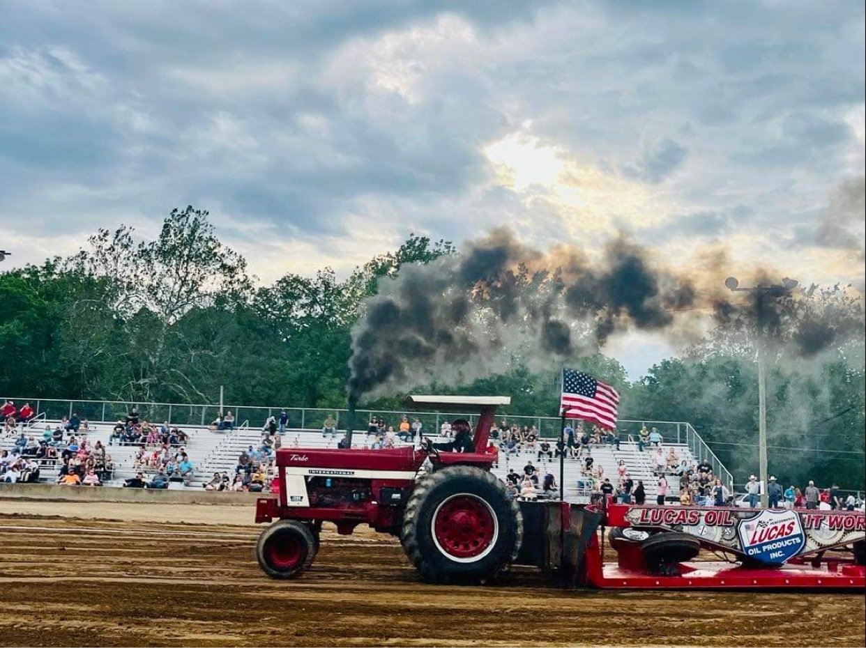 Boone Manary pulled his 1066 International Harvester, which was previously pulled by his great-grandfather, James H. Vestal, exactly 50 years ago. Photo Contributed By Julie Manary
