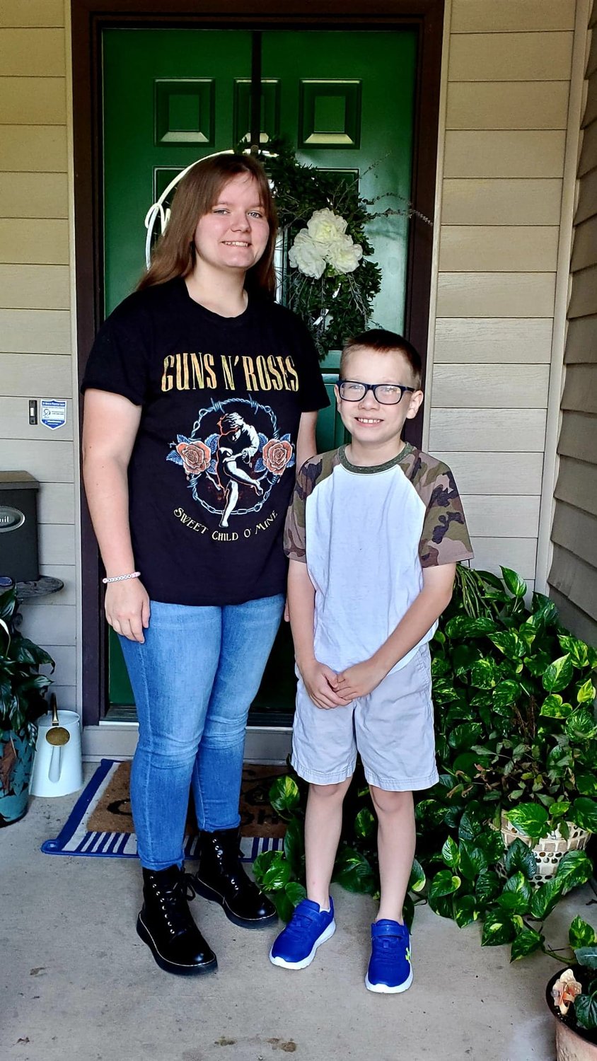 Madison (left) and Nathan (right) ready for the first day of the 2021-22 school year. “I usually just wait until there is a sale…I wish they did a week long one (tax free weekend) vs. just a weekend,” shared their mom Jessica Ragsdale