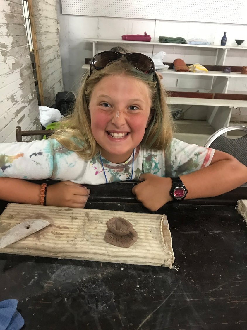 Evey Moore got to try her hand at pottery making last summer during the homesteading expo.