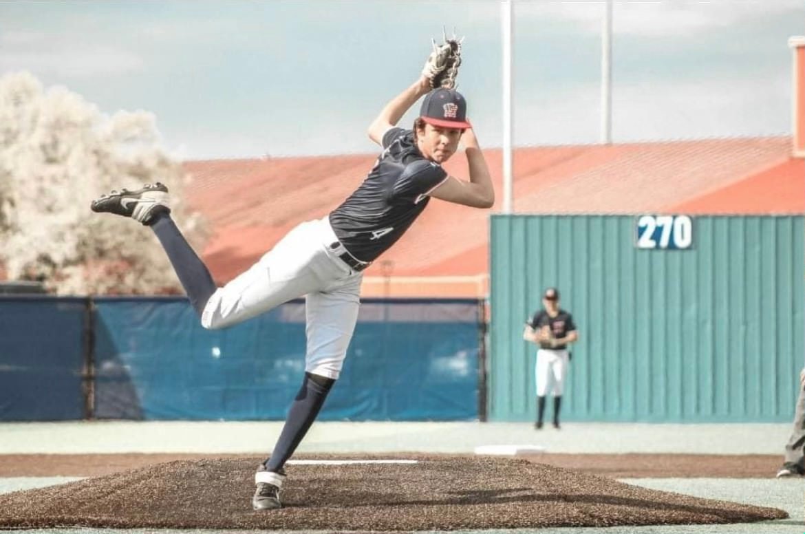 Carson Adams, standing over 6 feet, can be found playing anywhere from third-base to pitcher. Adams' time spent at the USA NTIS Regional tryouts resulting in multiple personal records: 82mph velocity from the mound, 81mph velocity from the infield and an exit velocity with a wood bat at 83mph.