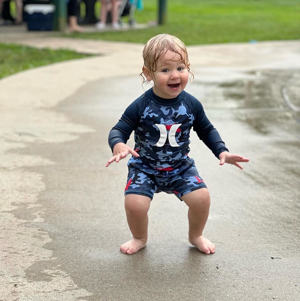 Hayley Nichole took her little guy to enjoy the splash park in Strafford.