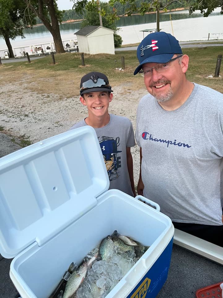 The Curleys took advantage of summer to stock their freezer by doing some Crappie fishing at Fellows Lake.